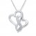 Infinity Heart Necklace 1/20 ct tw Diamonds Sterling Silver