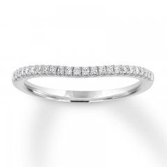 Diamond Wedding Band 1/8 ct tw Round-cut 14K White Gold