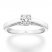 Tolkowsky Solitaire Ring 1/3 ct Round Diamond 14K White Gold