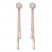 Diamond Geometric Drop Earrings 1/5 ct tw Round 10K Rose Gold