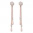 Diamond Geometric Drop Earrings 1/5 ct tw Round 10K Rose Gold