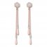 Diamond Geometric Drop Earrings 1/5 ct tw Round 10K Rose Gold