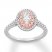 Pink & White Certified Diamond Engagement Ring 1 ct tw 14K Gold