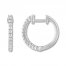 Diamond Hoop Earrings 1/2 ct tw Round-cut 10K White Gold