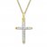 Diamond Cross Necklace 1/4 ct tw Round-cut 10K Yellow Gold